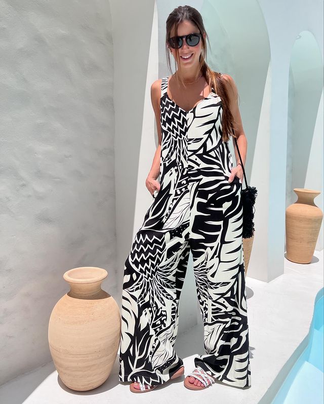 Summer Suspender Jumpsuit Print Loose Casual Sling Jumpsuit