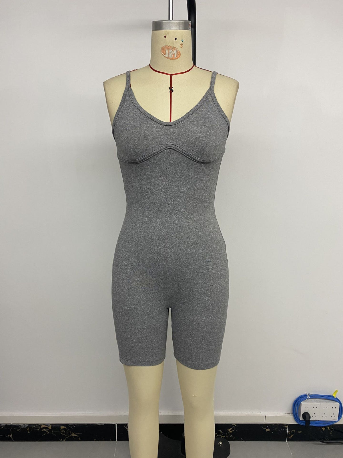 Summer Slim Fit Sheath Jumpsuit Sexy Suspenders Solid Color Romper