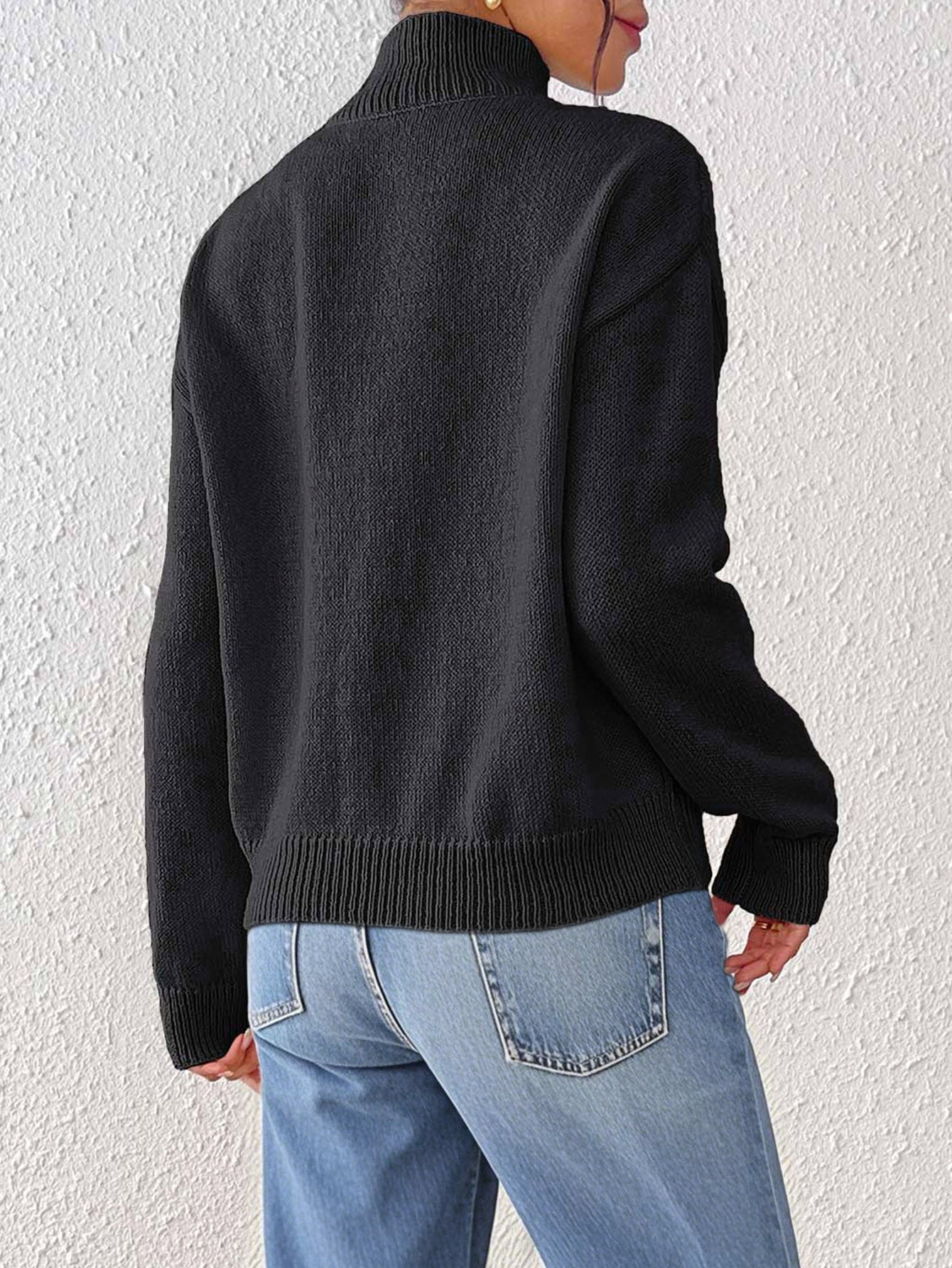 Women Clothing Personality Color Random Imitation Hand Crocheted Stitching Woven Top Pullover Sweater