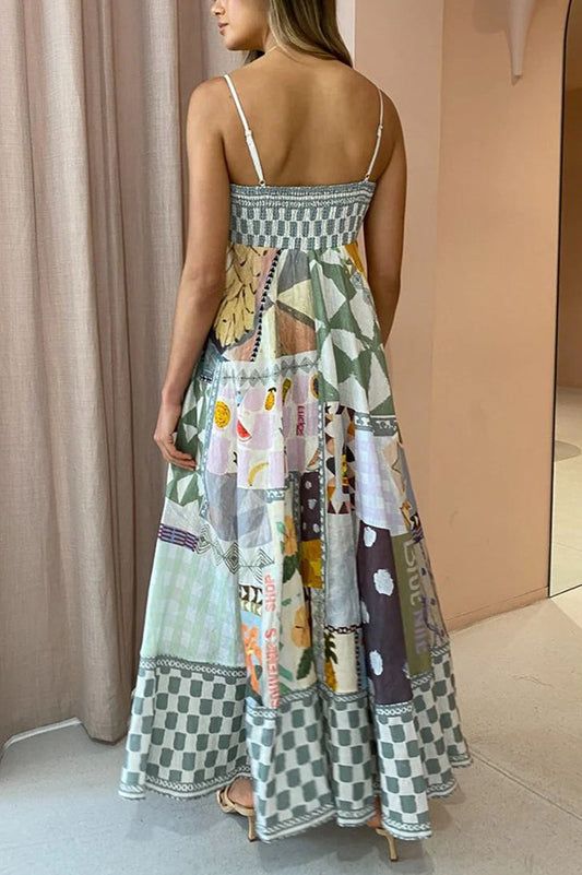 Summer Sexy Printed Large Swing Strap Dress for Women Amplified craft