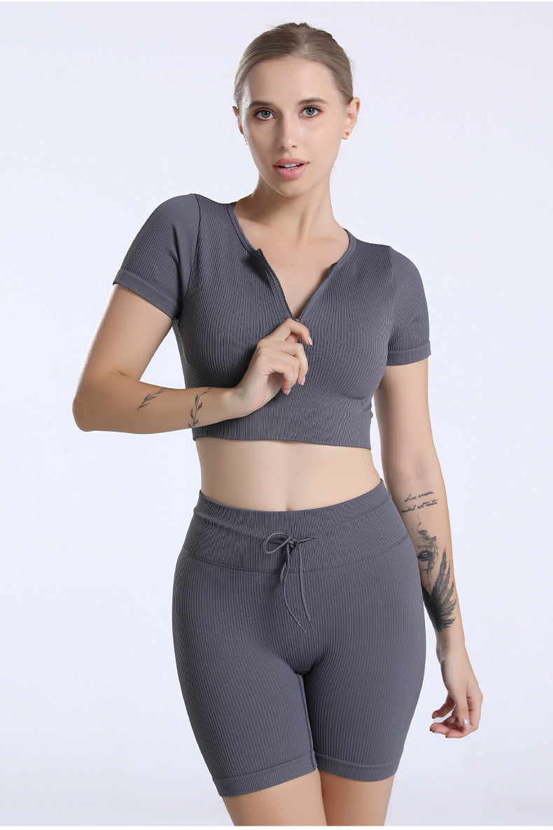 Outdoor Sports Fitness Yoga Wear Suit Seamless Yoga Suit High Grade Yoga Suit