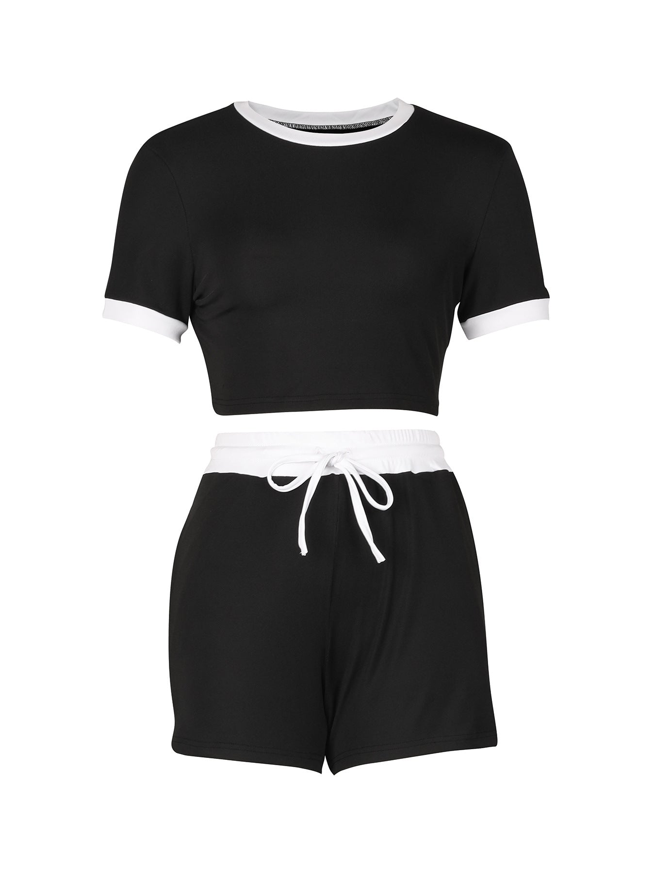 Women Clothing Sports Knitted Shorts Two Piece Sets Sexy Pants Short T Summer