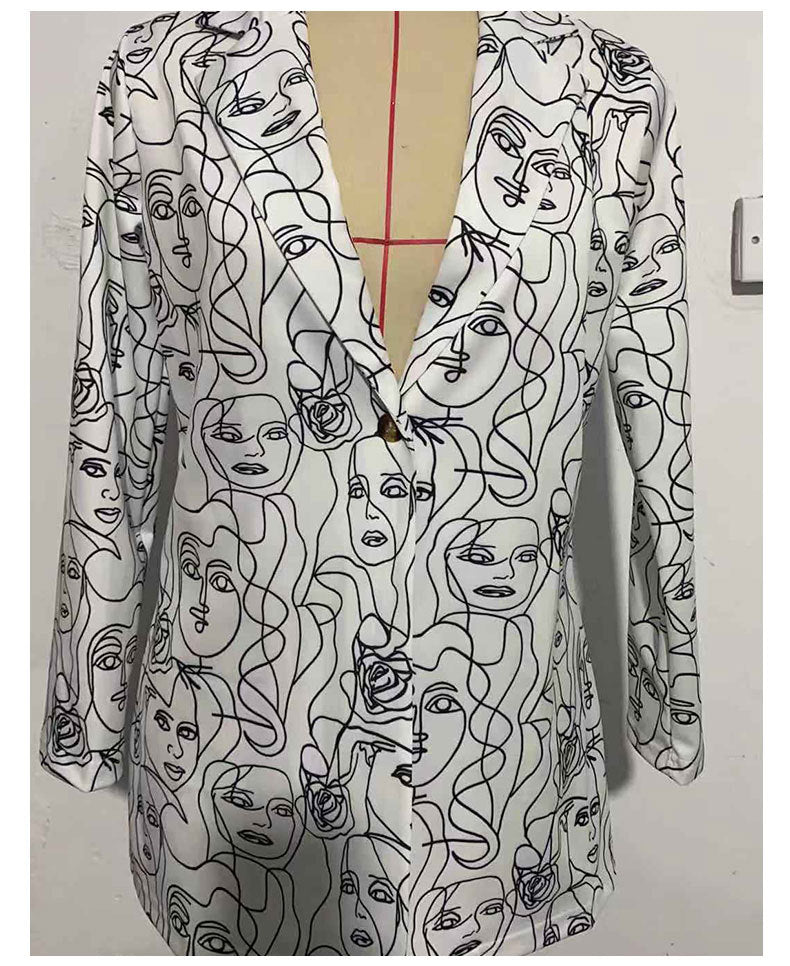 Women Non Positioning Printed Casual Printed Small Blazer Women Clothing