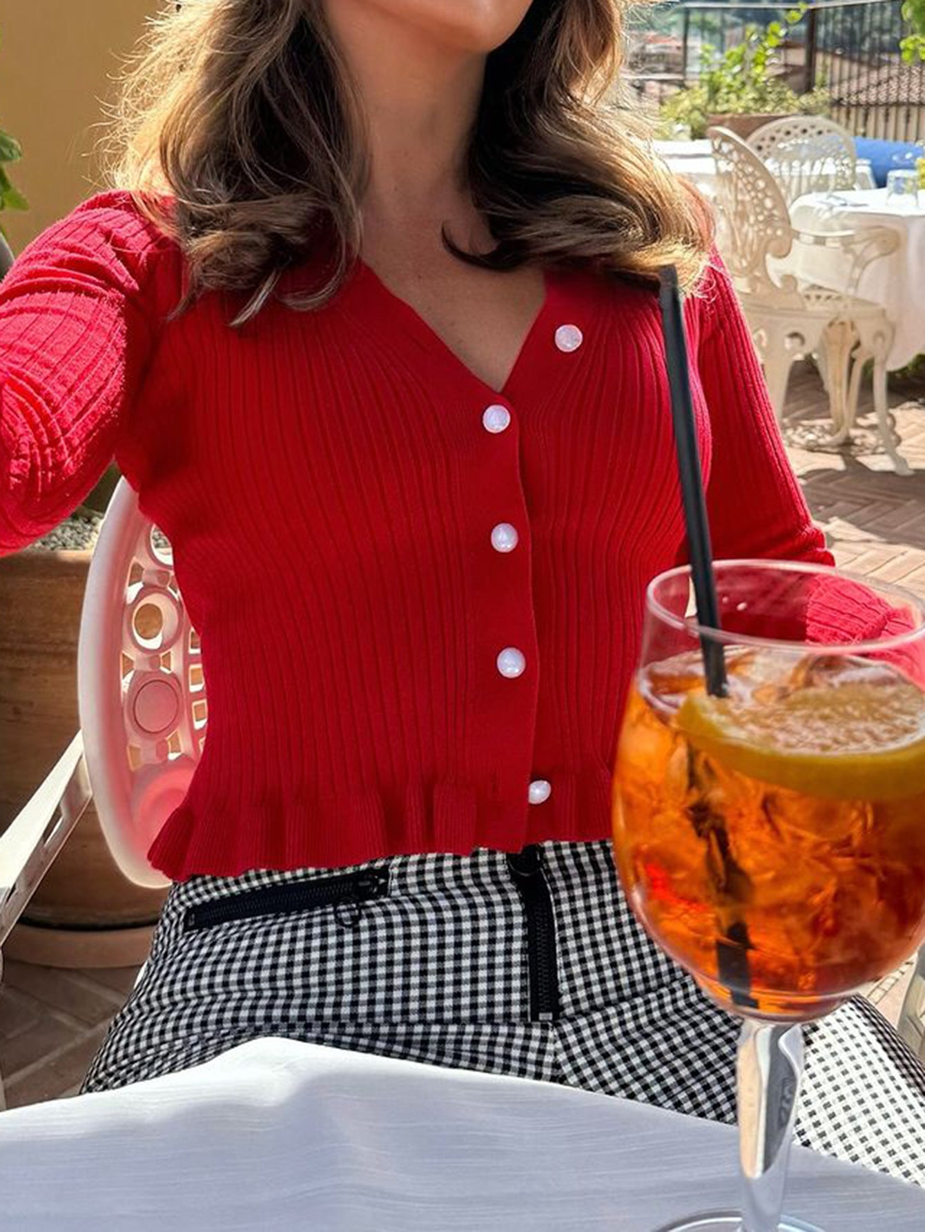Elegant Button Wool Shirt Sweater Women Clothing Autumn Winter