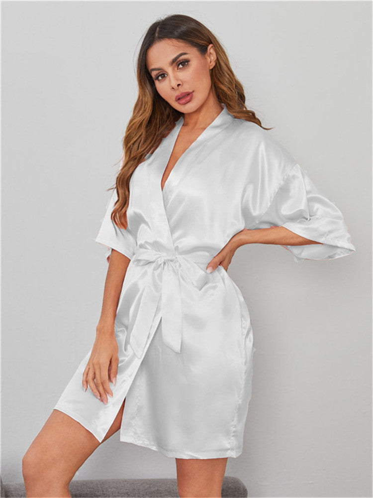 Bathrobe Night-Robe Women Sexy Home Wear Pajamas