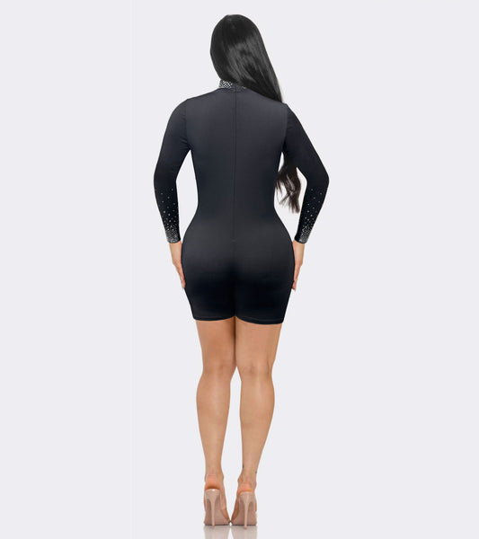 Sexy Drilling See through Elastic Slim Fit Bodysuit