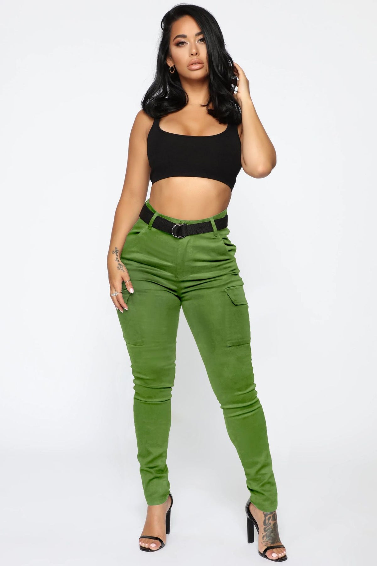 Casual Women Pants Four Seasons Trousers Skinny Sports Stretch Belt Sports Pants