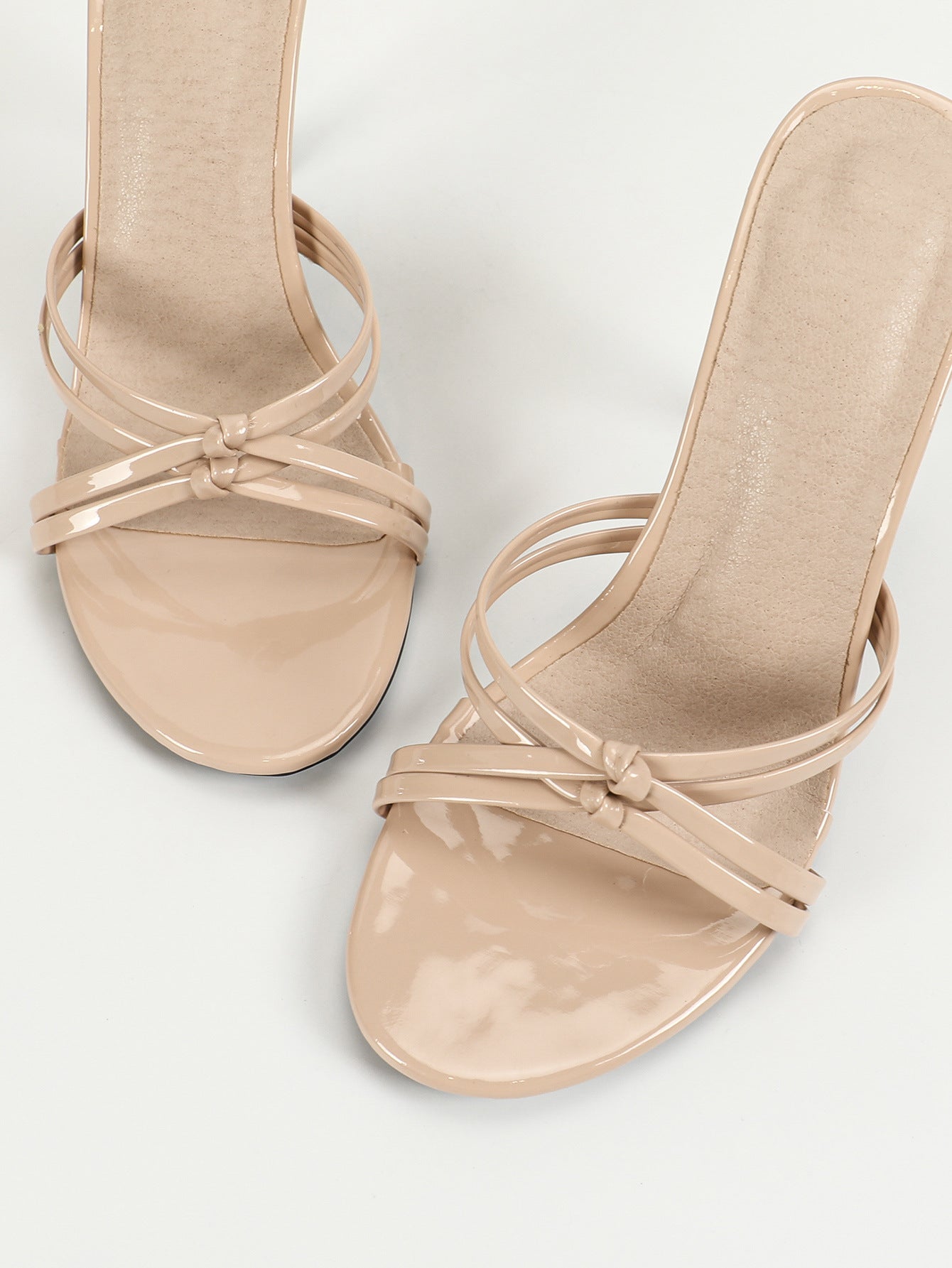 Round Toe Outer Single Stiletto Heel Women Sandals Solid Color plus Size Open Toe Sandals