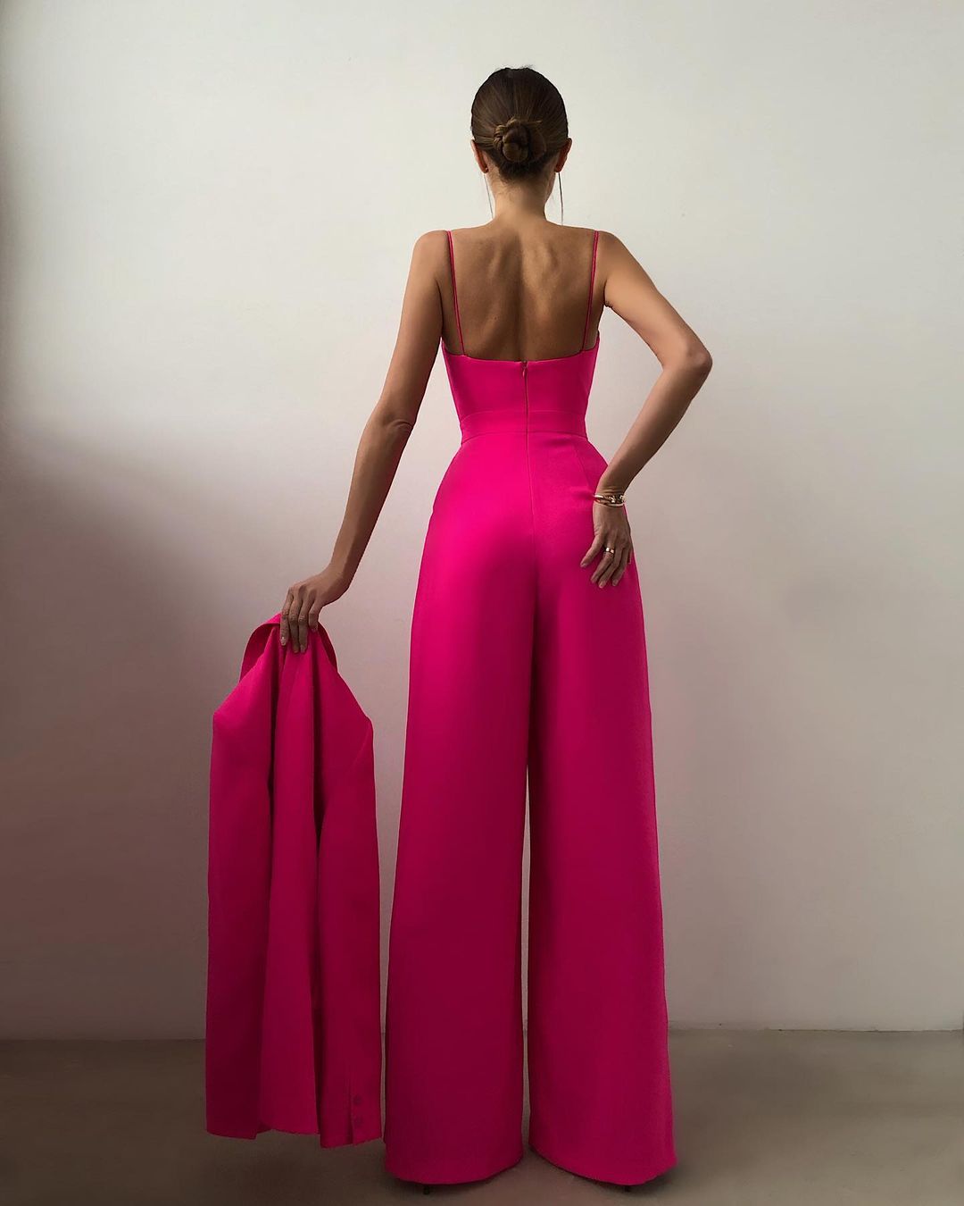 Sling Waist Straight Mop Floor Minimalist Jumpsuit Spring Summer