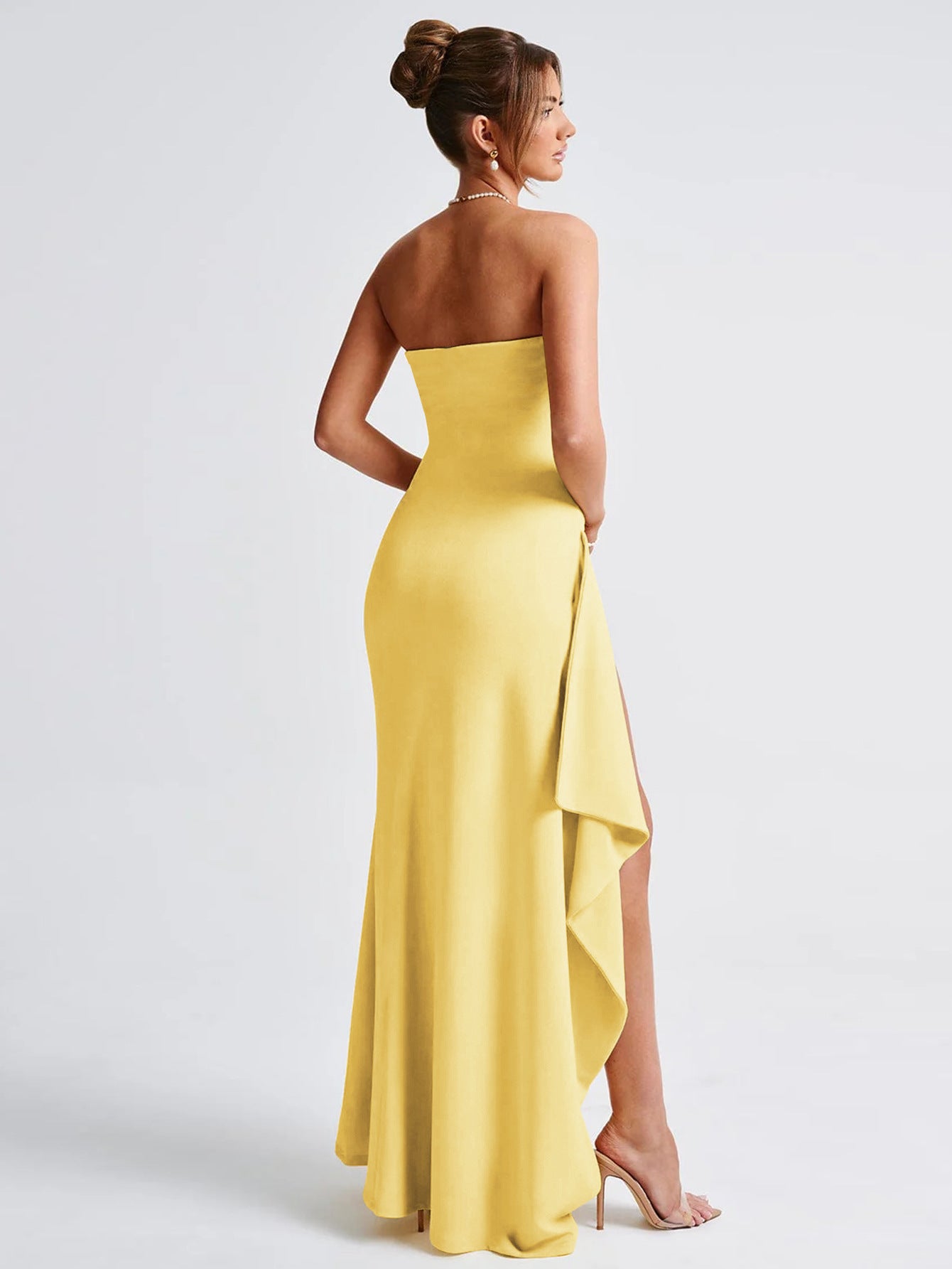 Dress Summer Sexy Side Slit Irregular Asymmetric Hip Wrapped Dress
