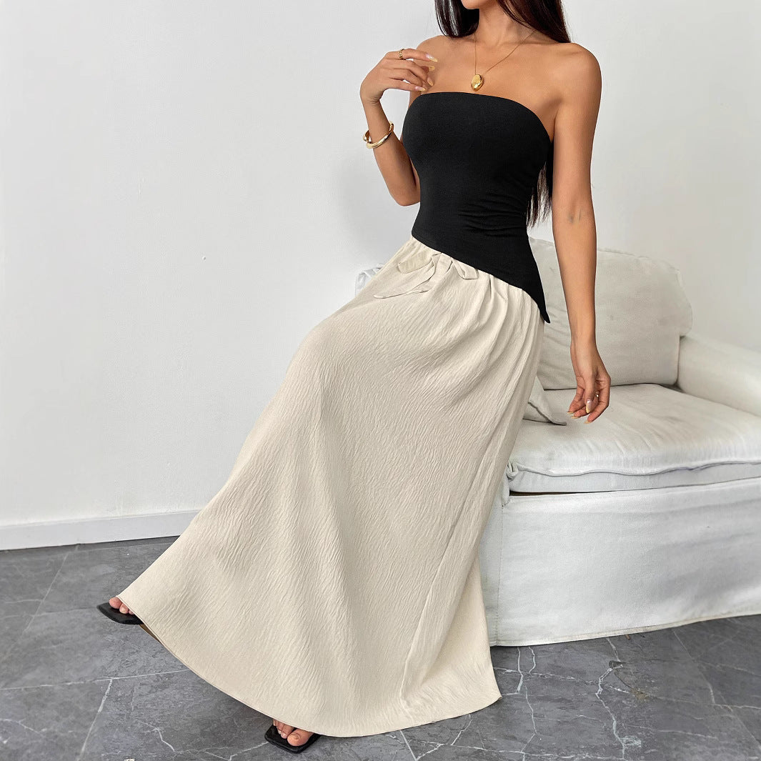 Summer Women Clothing Casual Sexy Skirt Maxi Skirt Set French Sexy