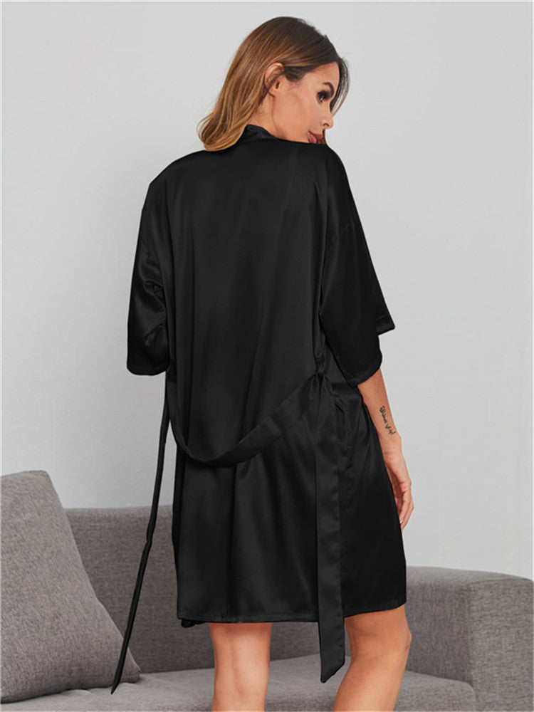 Bathrobe Night-Robe Women Sexy Home Wear Pajamas
