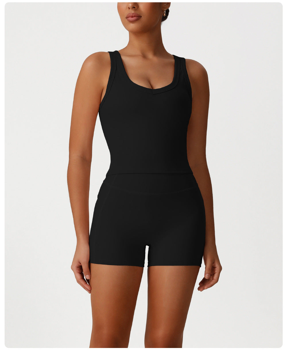 Tight Yoga Vest Quick-Drying High Elastic Workout Clothes Women Outdoor All Matching Running Beauty Back Shaping Sports Underwear