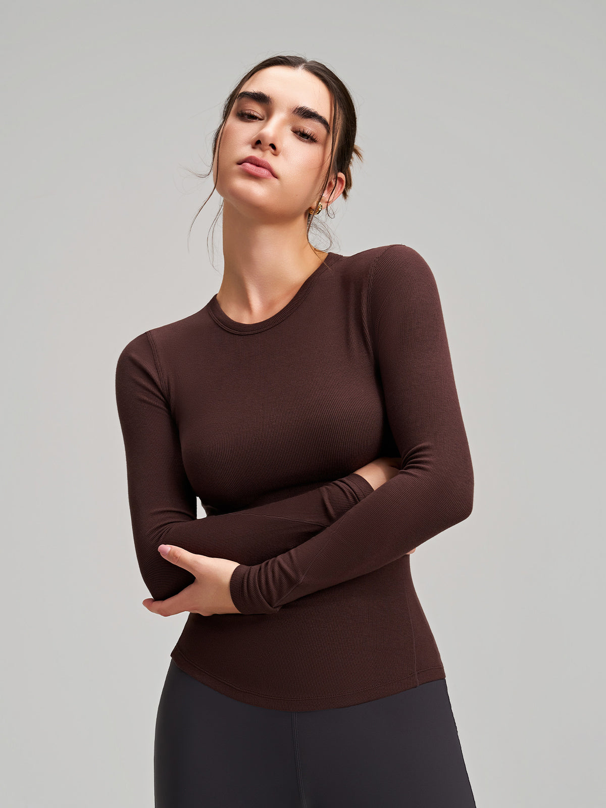High Elastic Yoga Clothing Top High Grade Slim Fit Slimming Tight Absorb Sweat Running Clothes Sporty Clothing Workout Long Sleeve