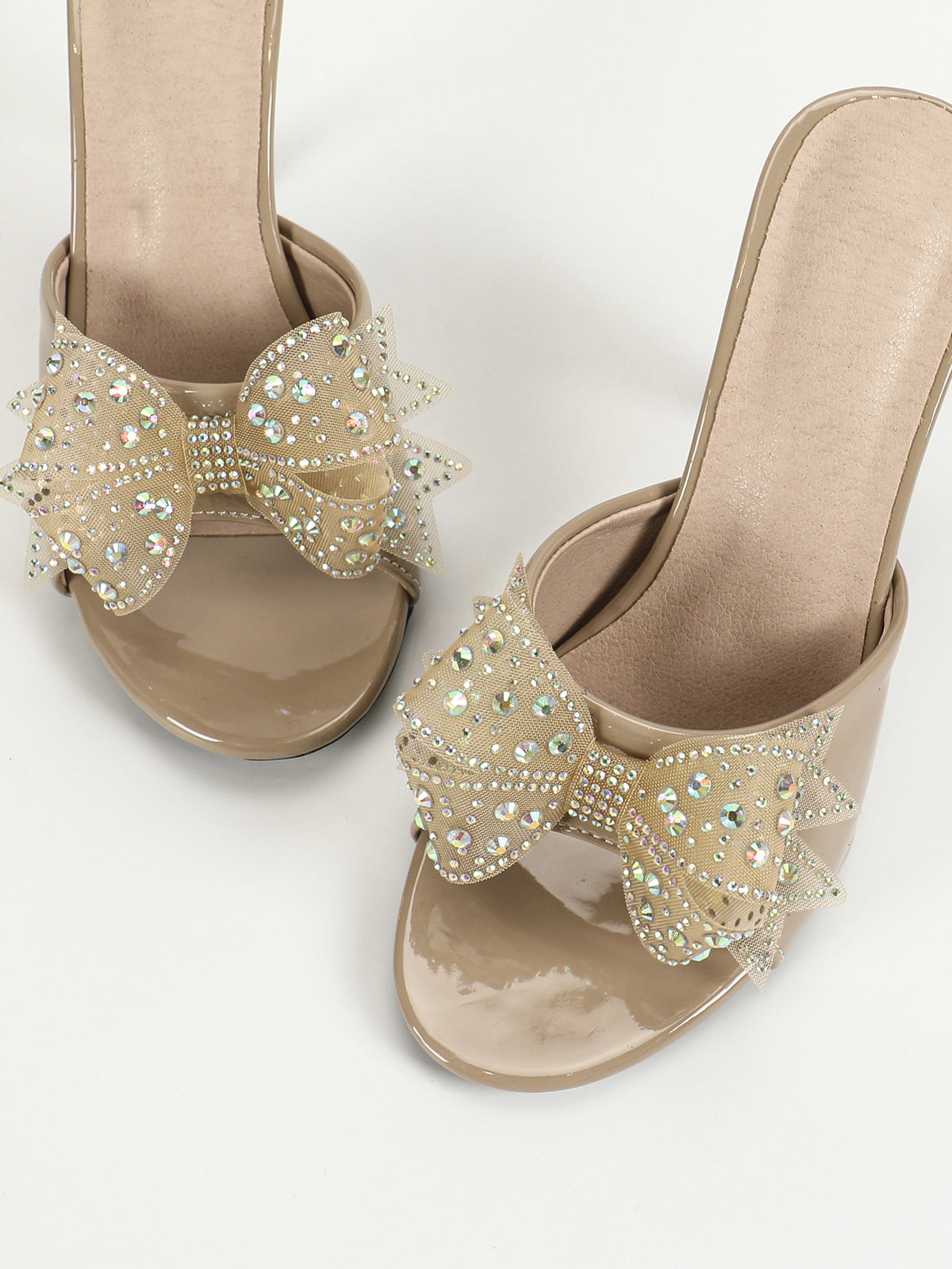 Round Toe Outer Single Stiletto Heel Women Sandals Solid Color Open Toe Sandals