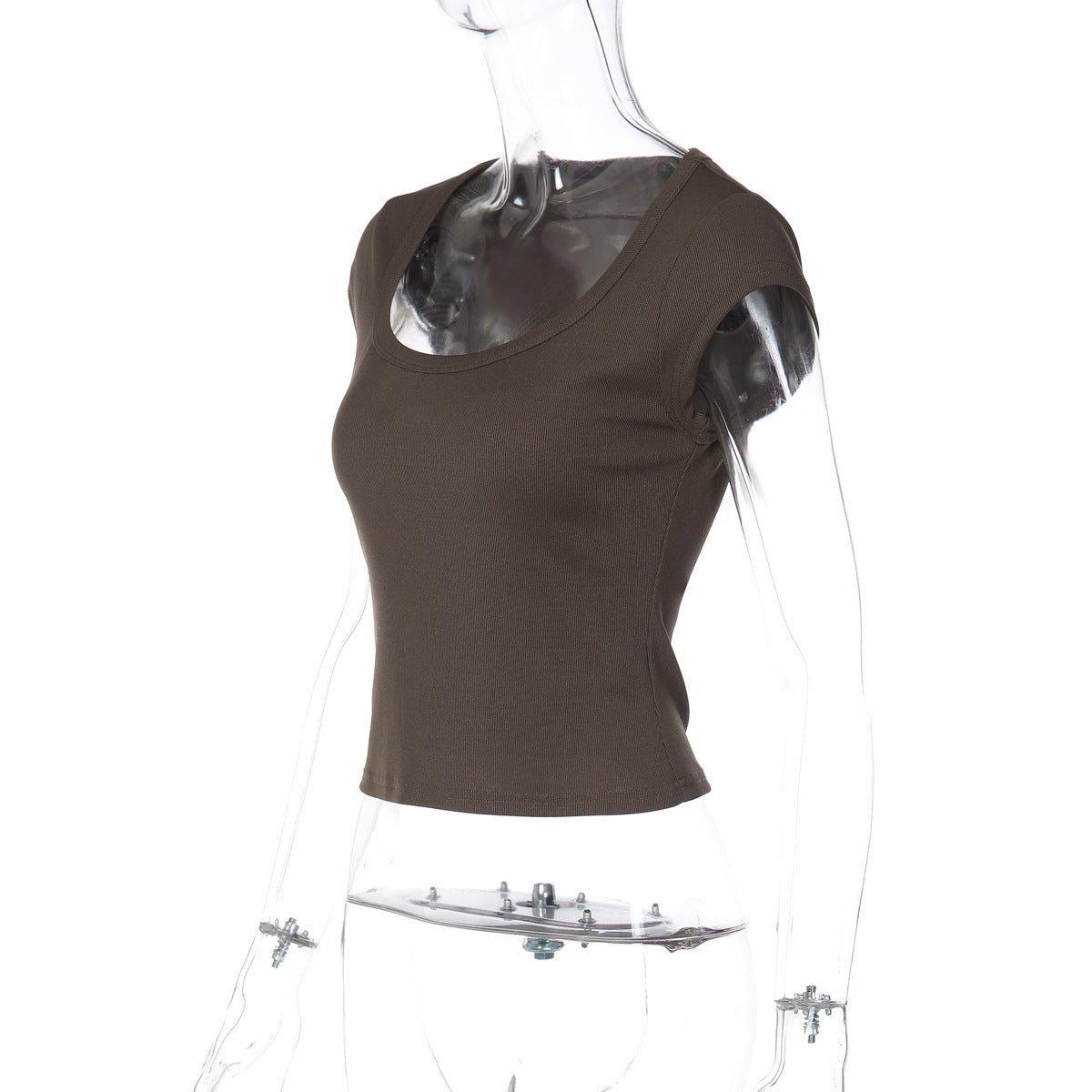 Women Clothing Fashionable Slim Fit Short Top Crop Top Short Sleeve T shirt