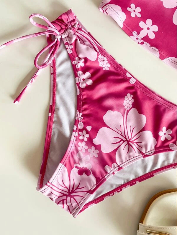 Swimsuit Lady Sexy Printed High Waist Bikini Split Swimsuit Bikini