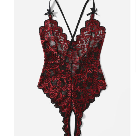 Sexy Sling Butterfly Lace Jumpsuit