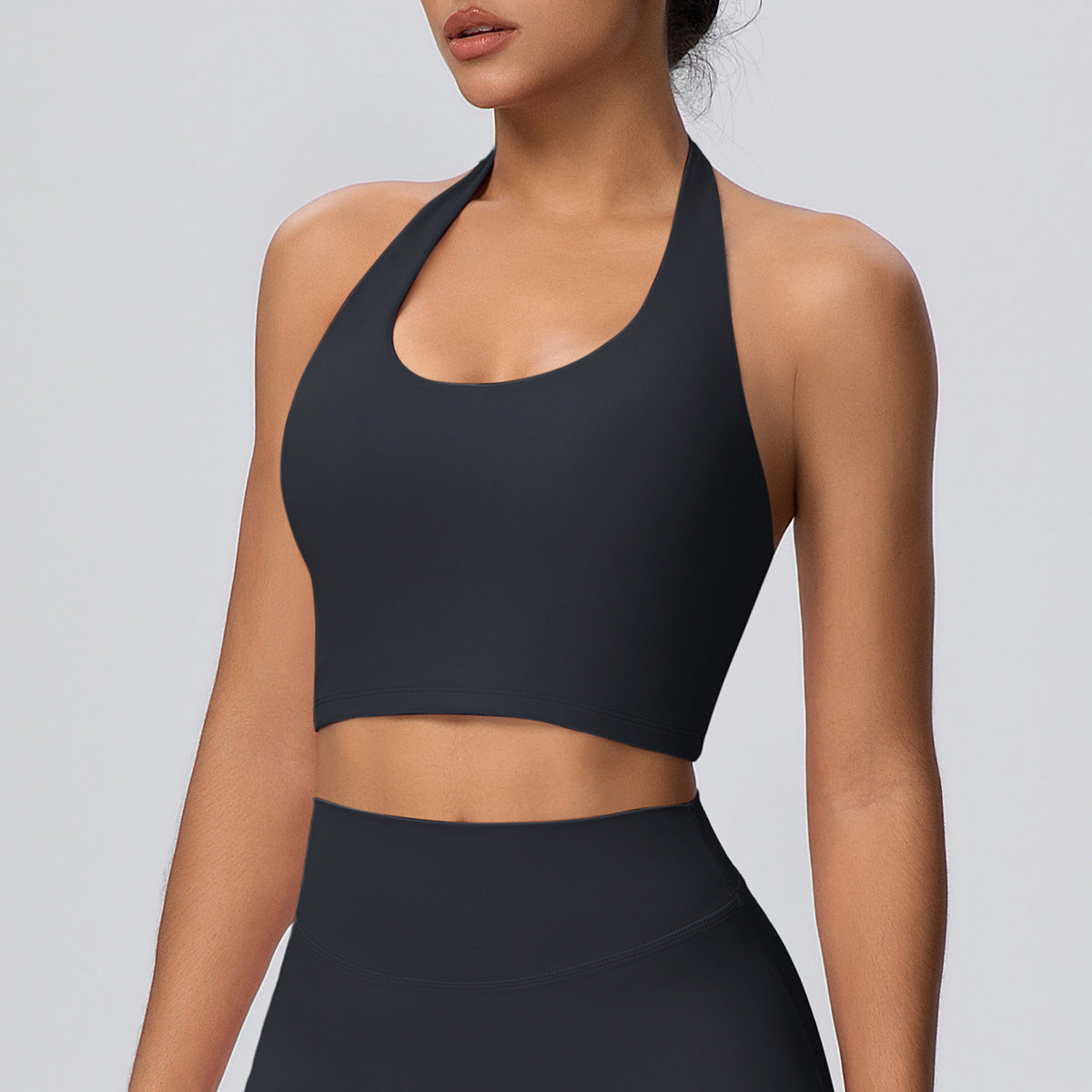 Halter Bra-Black