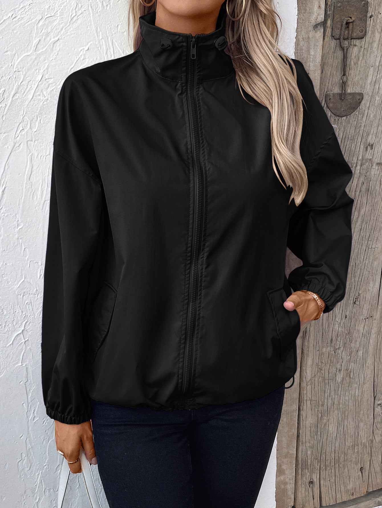 Women Clothing Waterproof Outdoor Sports Casual Raincoat Casual Coat Jacket Top Women