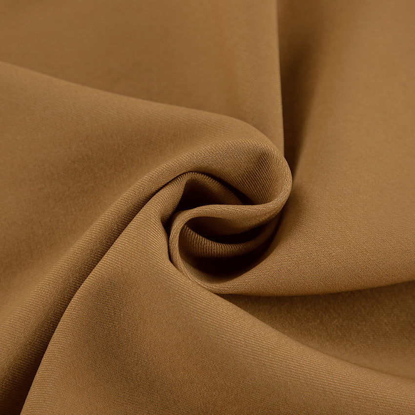 Brown Slim High Waist Fishtail Skirt Autumn Fashionable Elegant High Grade Women Dress No Belt