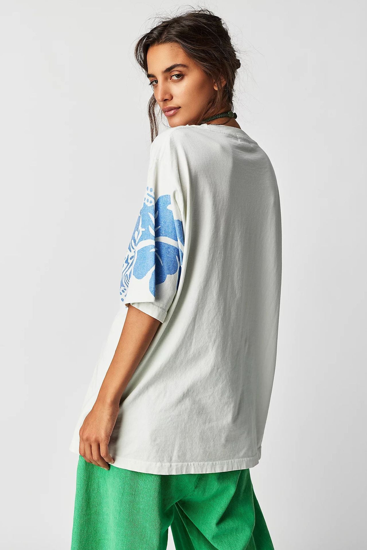 Autumn Women Clothing Top Personalized Printed Loose Short Sleeved T shirt Women