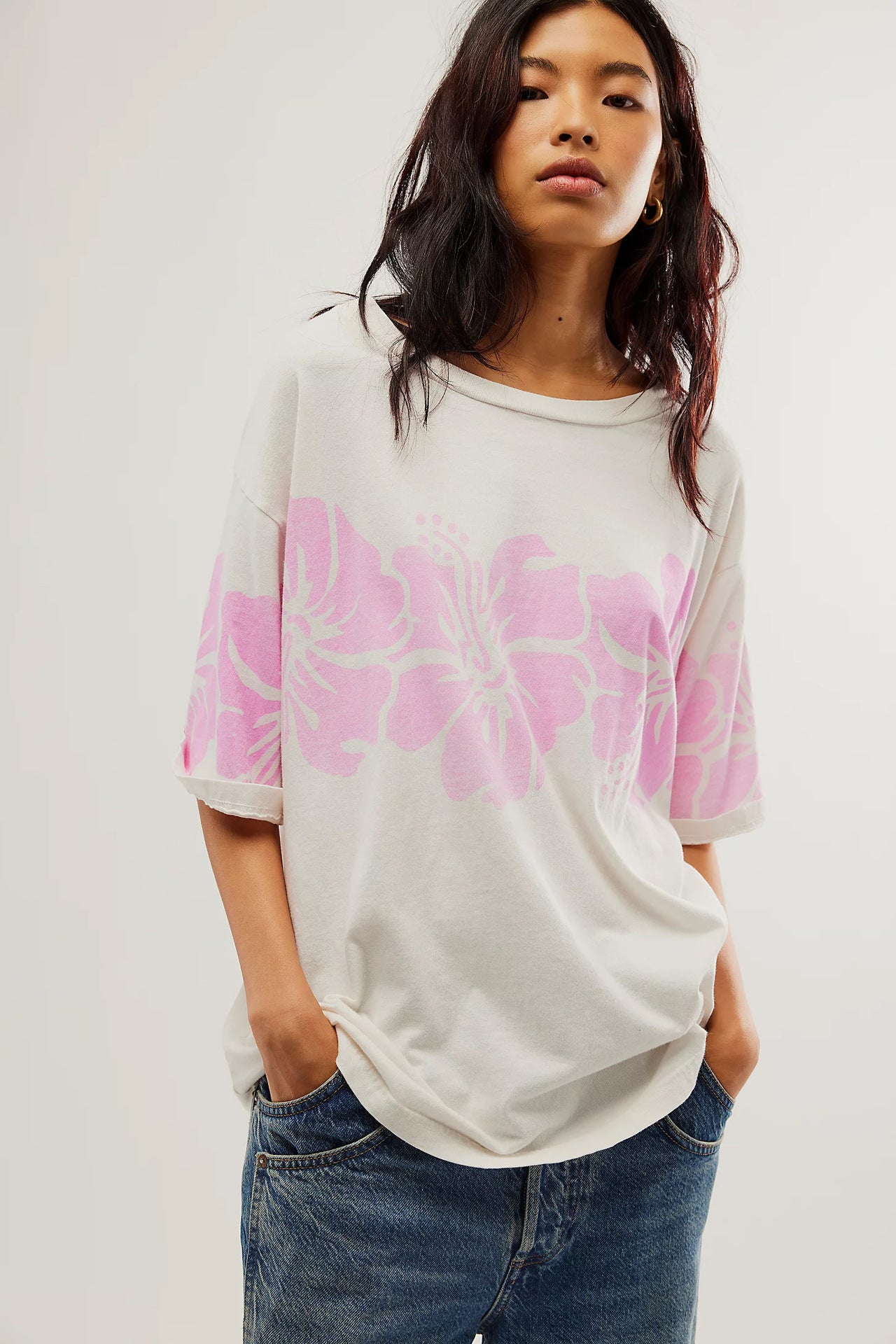 Autumn Women Clothing Top Personalized Printed Loose Short Sleeved T shirt Women