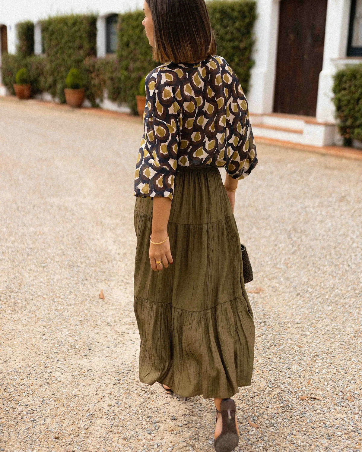 Casual Printing Shirt Top Skirt Two Piece Sets