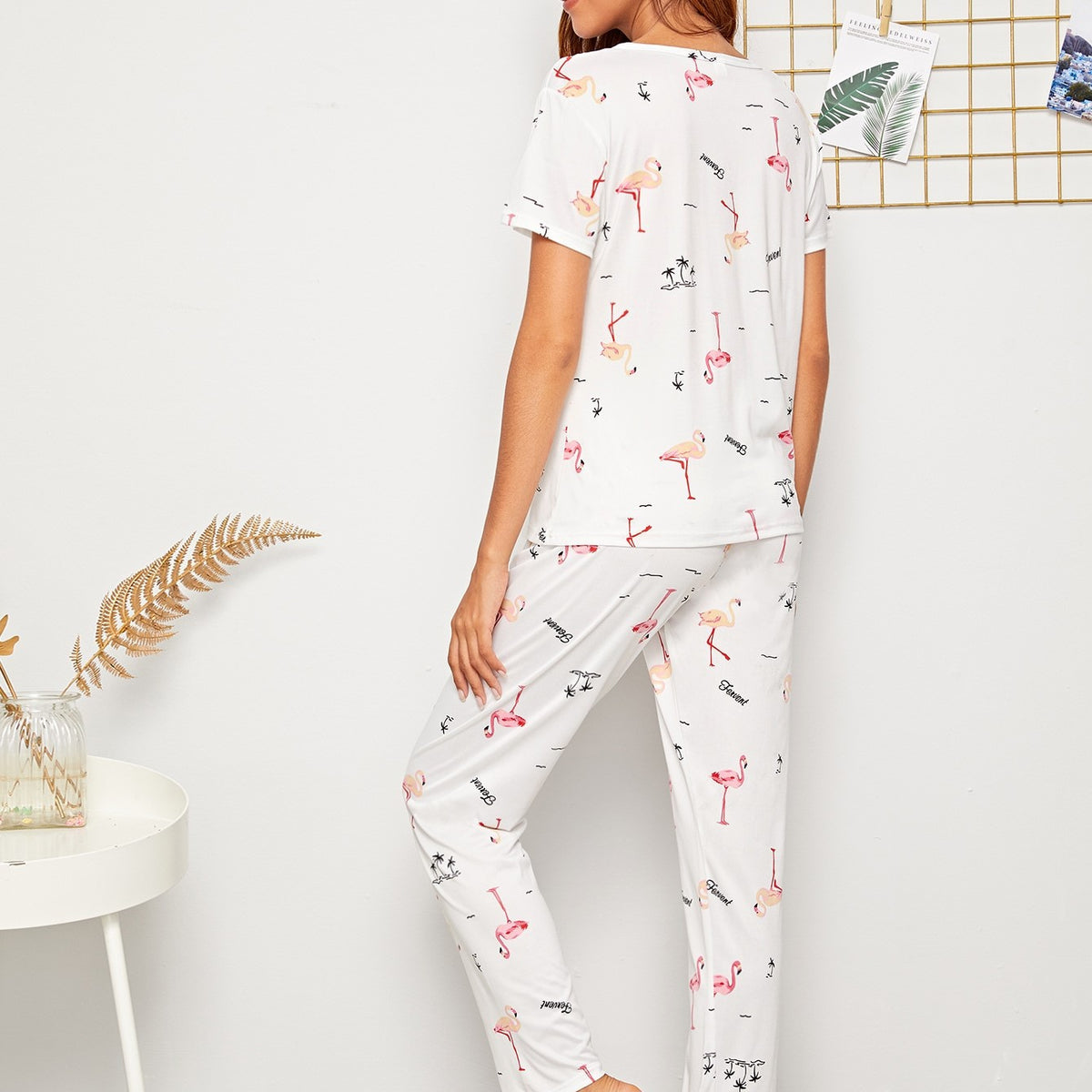Sources Pajamas Women Home Wear Two-Piece Set