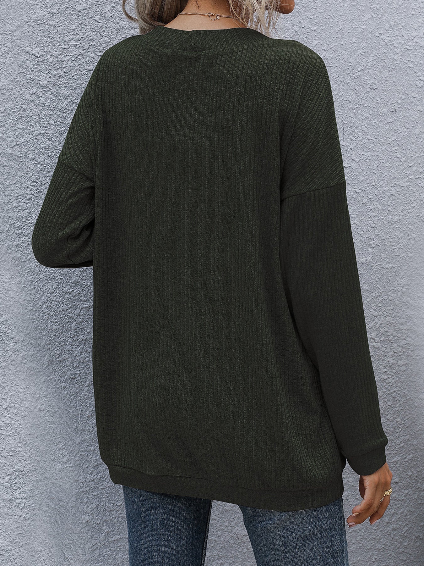 Autumn Winter Casual Women Wear Basic Long Sleeve Solid Color Long Sweater Cardigan