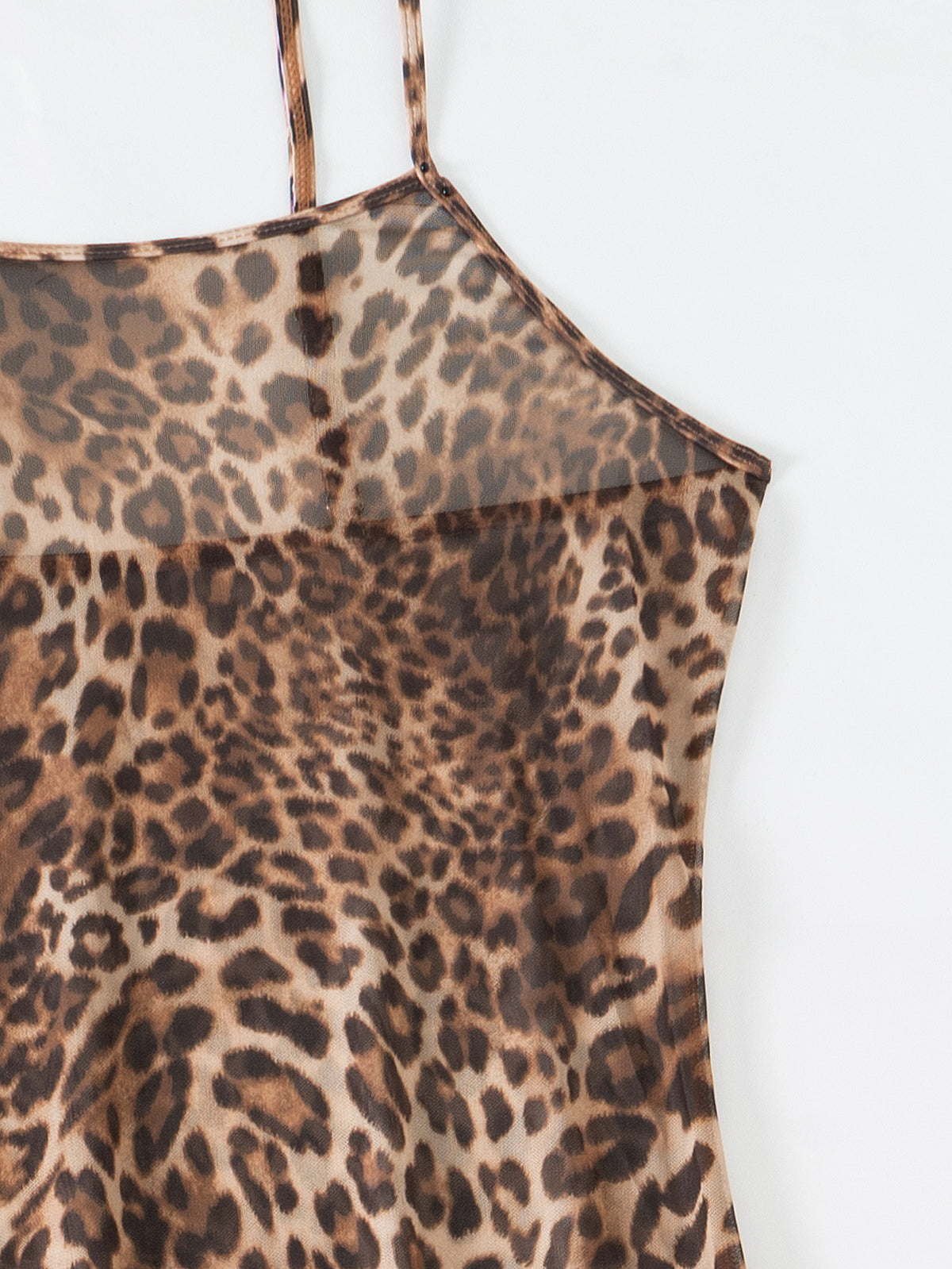 Summer Beach Outerwear Shirt Leopard Print Chiffon Fabric Sun Protection