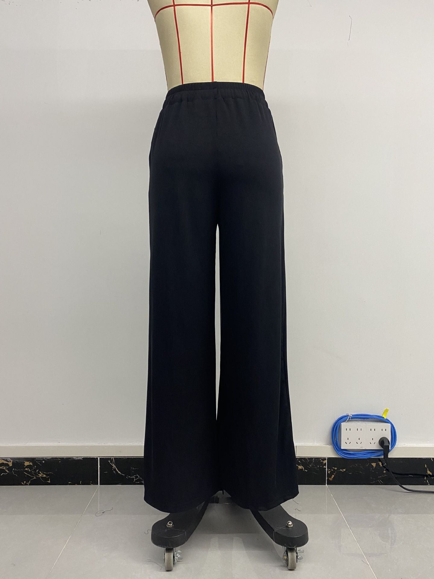 Summer Pants Women High Waist Straight Black Casual Pants