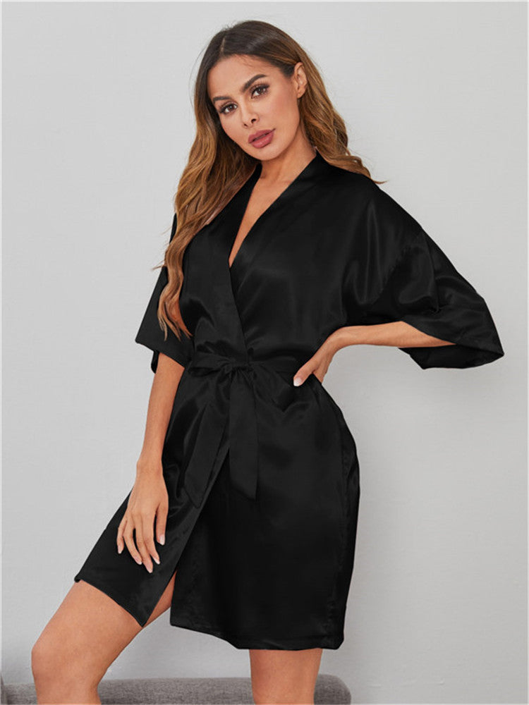 Bathrobe Night-Robe Women Sexy Home Wear Pajamas