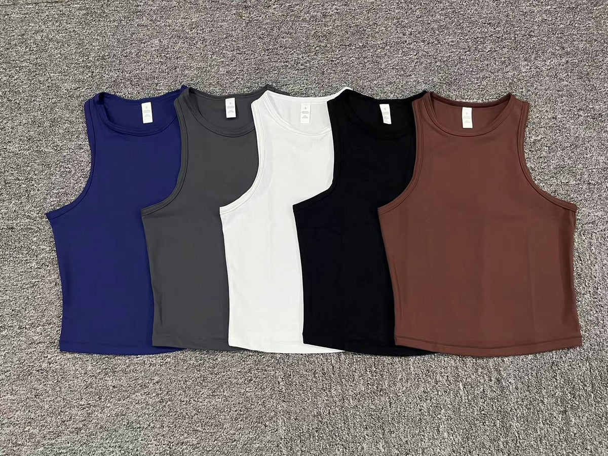 No Chest Pad Blouse Quick Drying Sports Vest Naked Women Sense Skinny Yoga Clothes Running Fitness Top