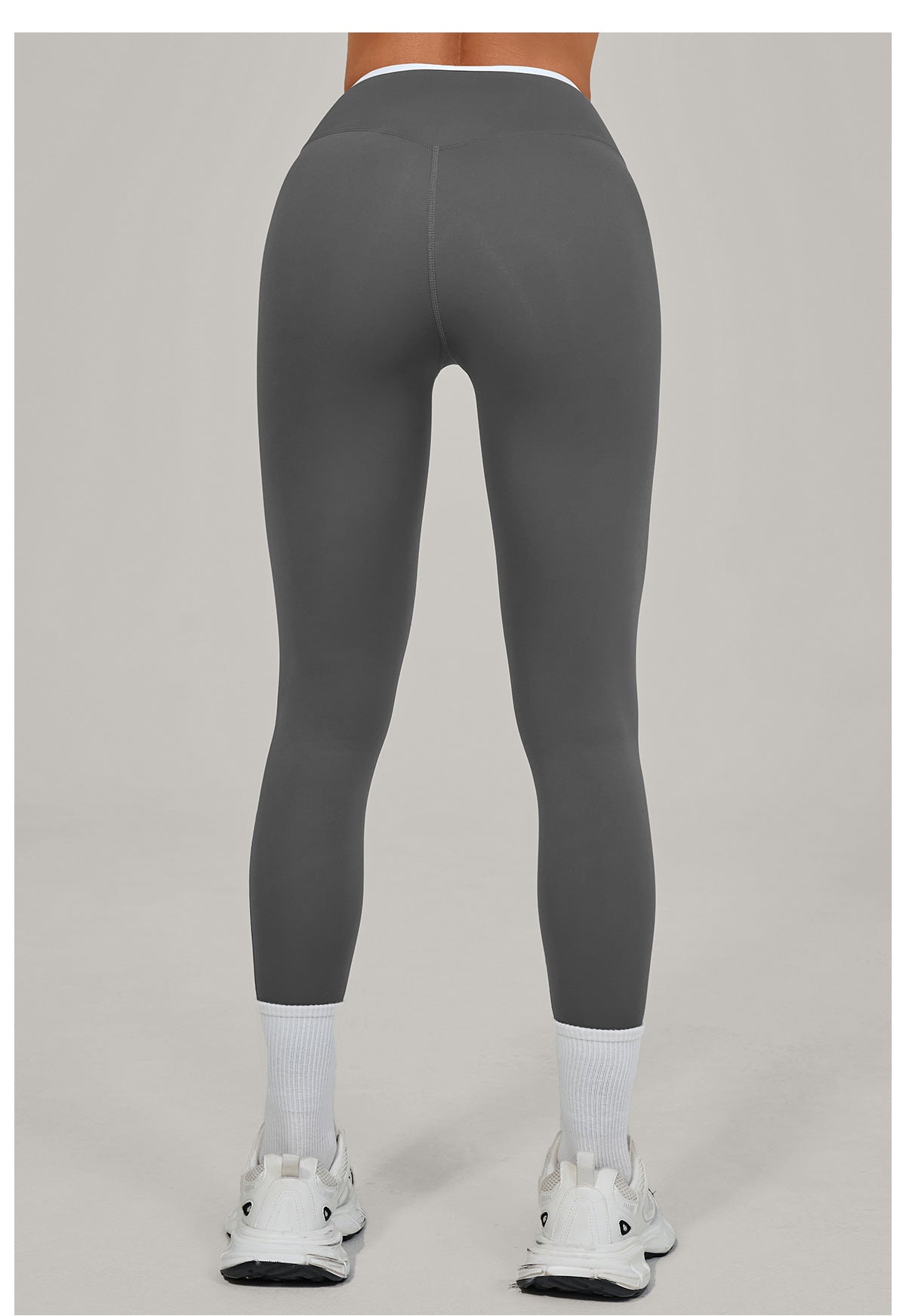 Nude Feel Skinny Yoga Pants Cross High Waist Contrast Color Tights Women Sports Running Fitness Pants
