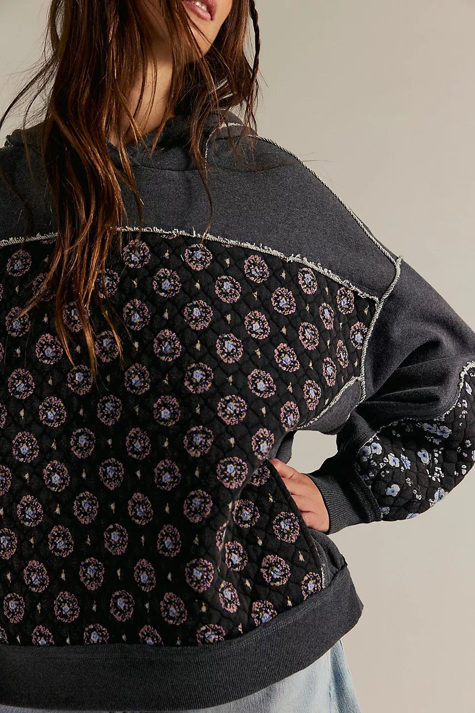 Autumn Winter Women Clothing Hooded Embroidery Stitching Sweater Pullover Casual Top Women