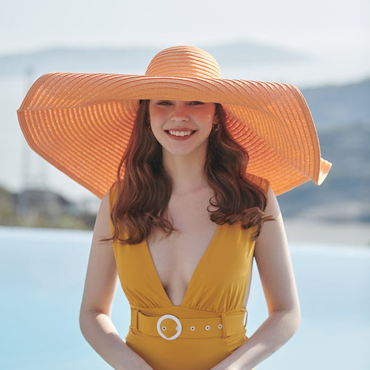 Oversized Brim Hat Wide Brim Straw Hat Sun Hat Women Summer Korean Trendy Beach Hat Sun Protection Hat