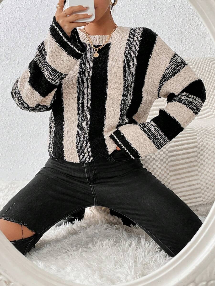 Autumn Winter Pullover Long Sleeve Loose Casual Women Sweater Knitwear
