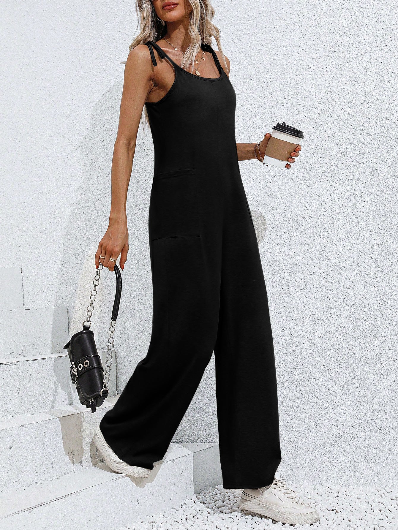 Women Clothing Summer Sleeveless Suspender Jumpsuit
