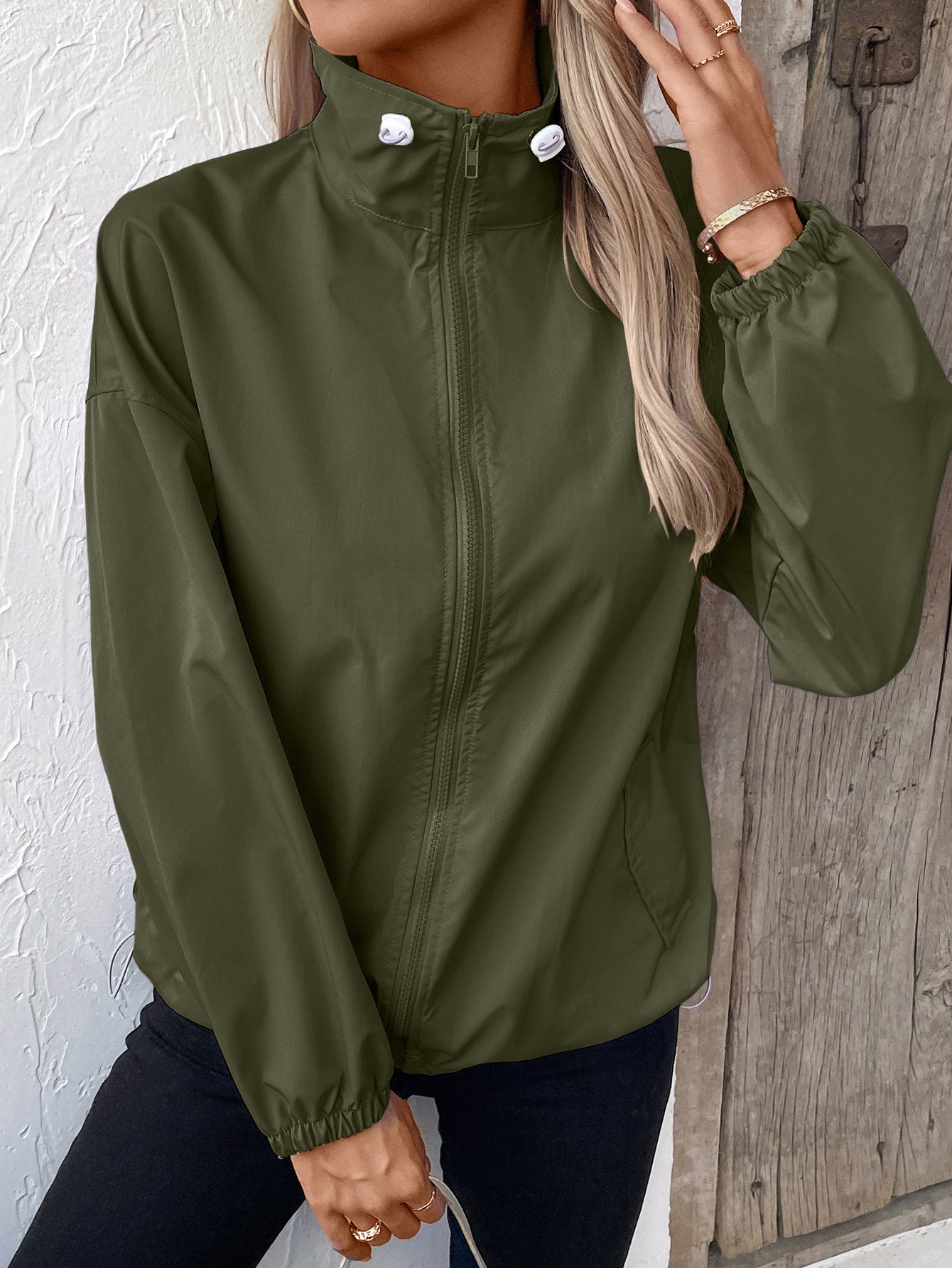 Women Clothing Waterproof Outdoor Sports Casual Raincoat Casual Coat Jacket Top Women