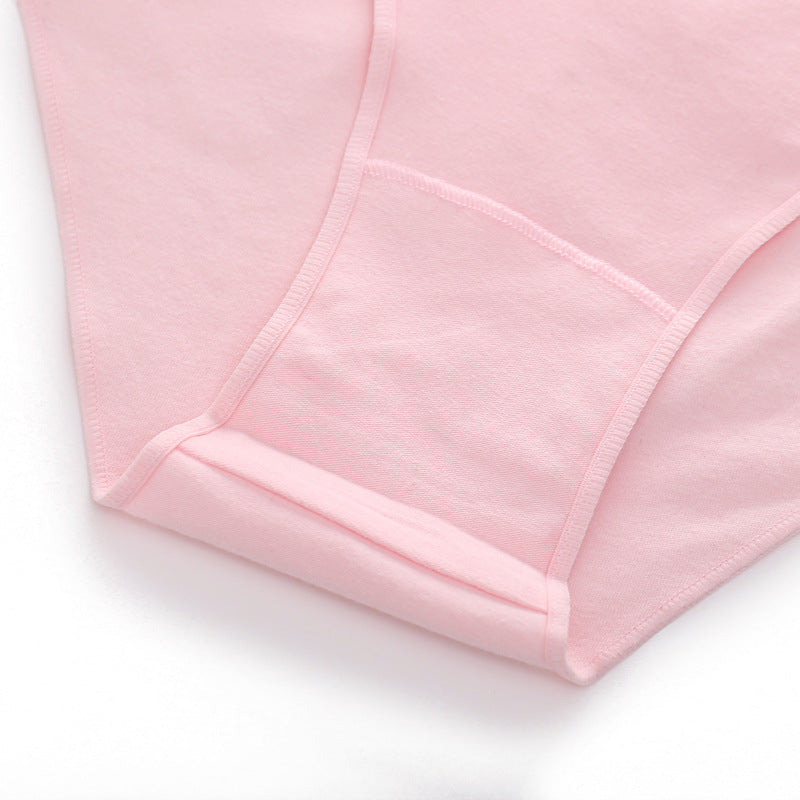 Women Briefs Basic Solid Color Cotton Underwear High Slit Comfortable T-Back