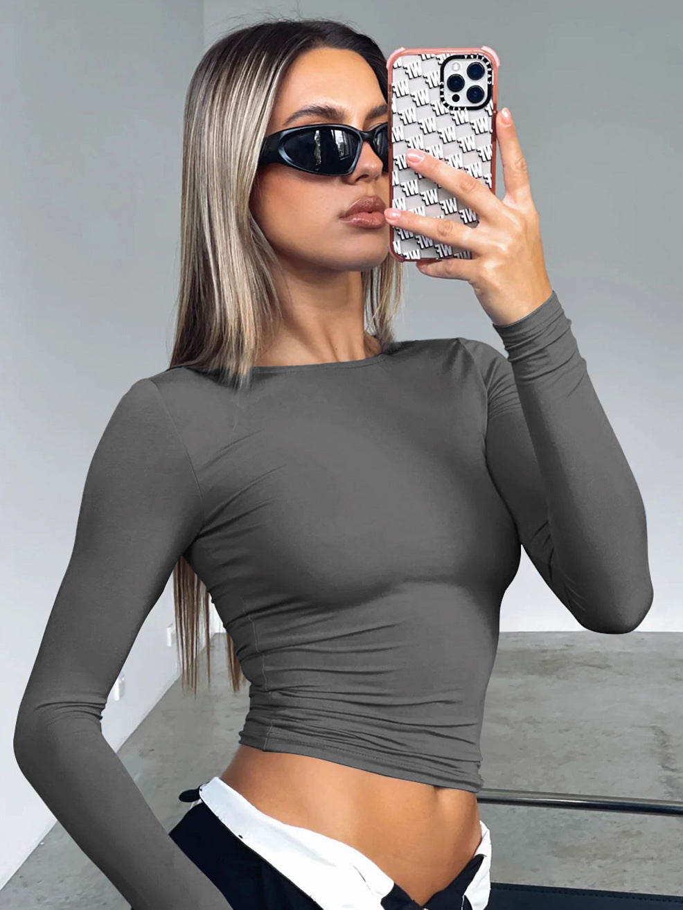 Y2g Tight Casual Long Sleeve Breathable Base Shirt Outer Wear Moisture Wicking T shirt
