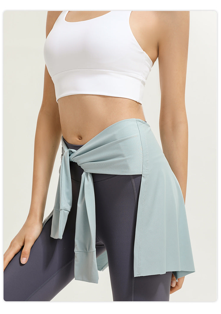 Sports Fitness Yoga One-Piece Skirt Thigh-Length Slimming Skirt Bandage Yoga Dance Ballet Skirt