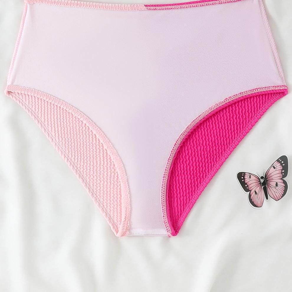 Swimwear Women Split Solid Color Sexy High Waist Bikini Swimsuit