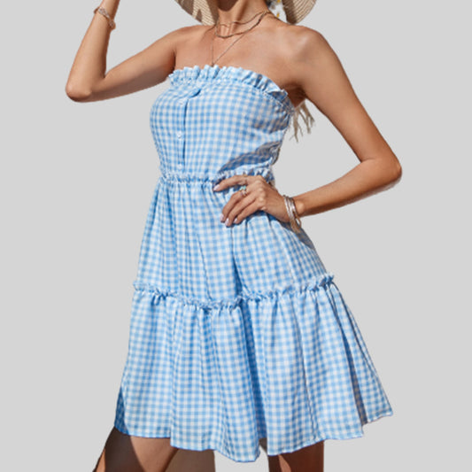Corset Tiered Dress Ladies Trendy Dress