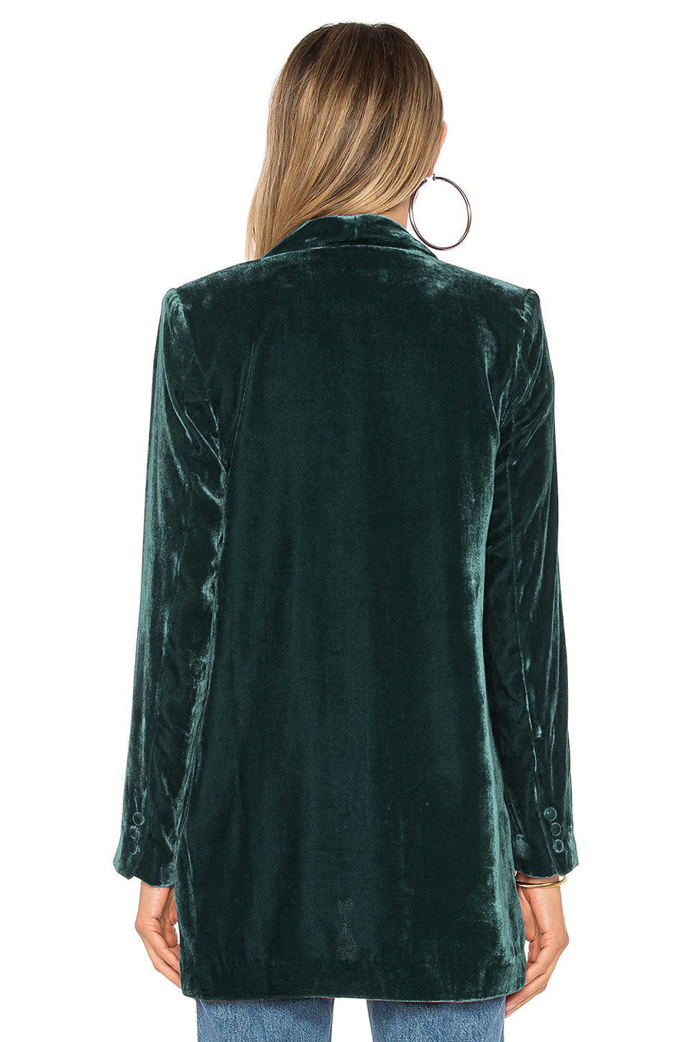 Pleuche Blazer Women Coat Slim Simple Casual All-Match Coat Outerwear