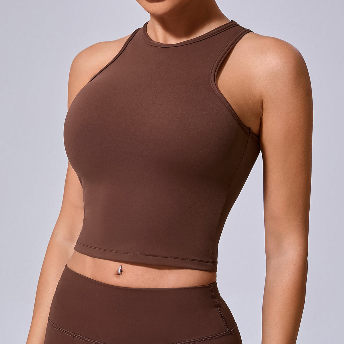 No Chest Pad Blouse Quick Drying Sports Vest Naked Women Sense Skinny Yoga Clothes Running Fitness Top