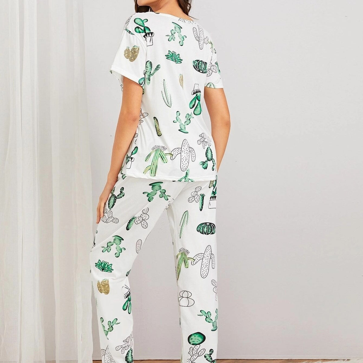 Sources Pajamas Women Home Wear Two-Piece Set