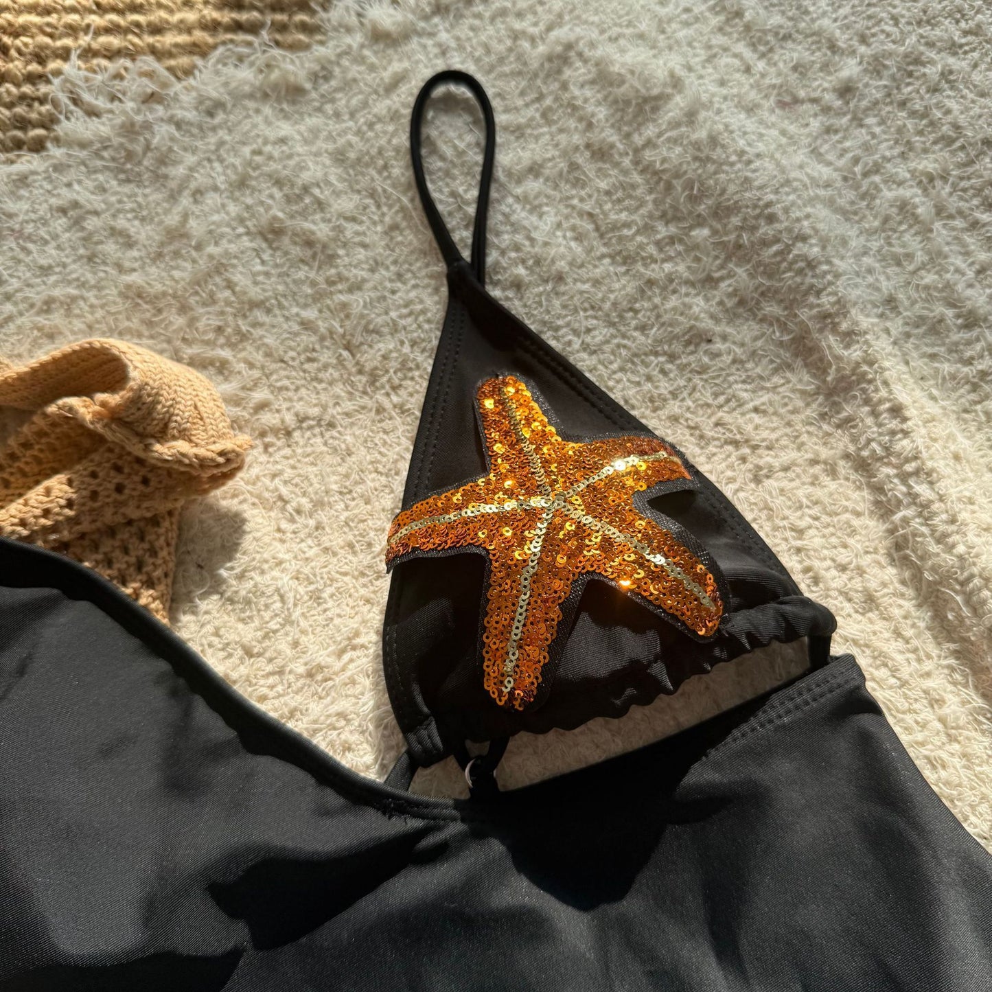 Sexy One Piece Swimsuit Women Solid Color Five Pointed Star Swimsuit