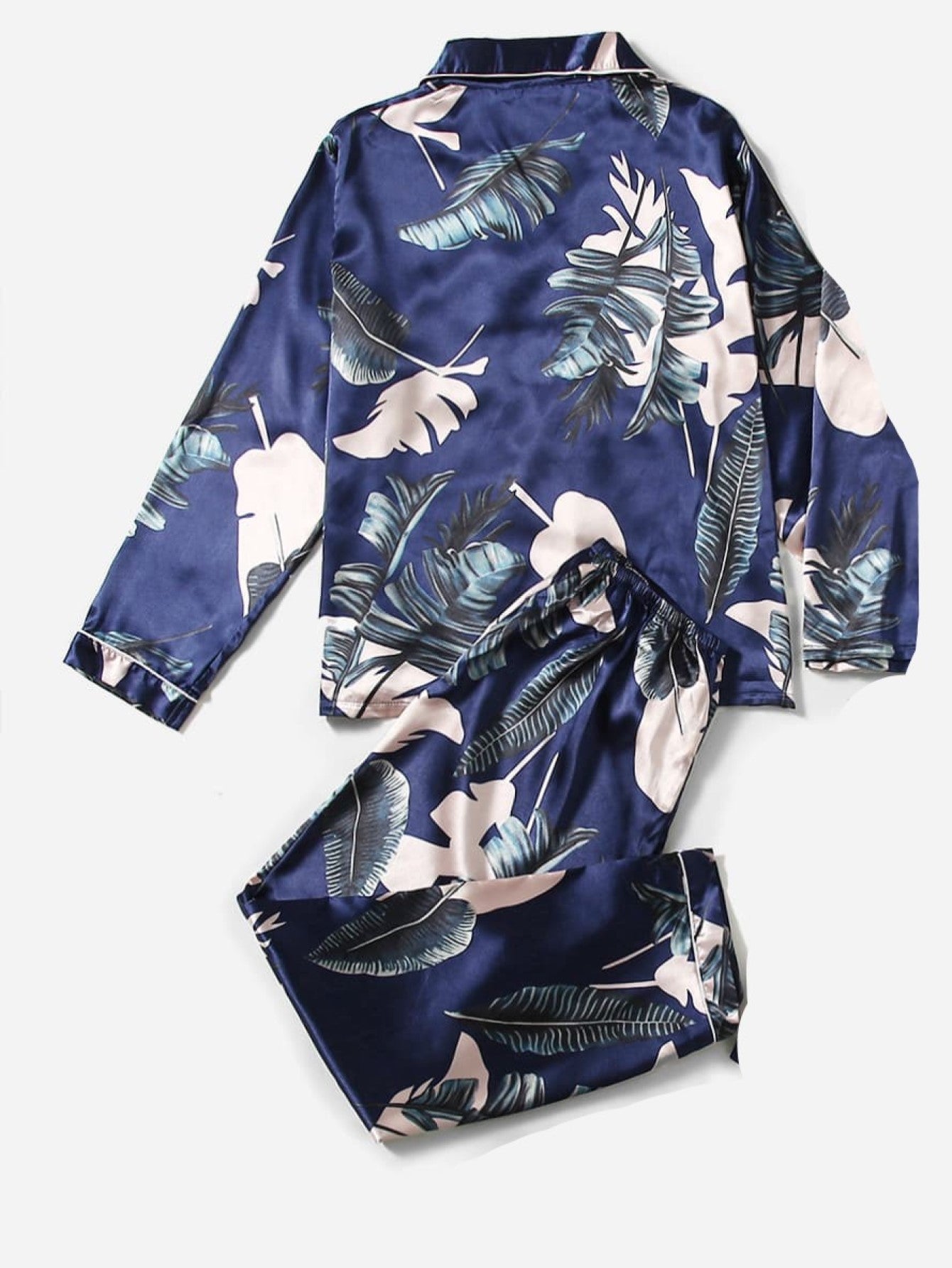 Home Wear Suit Pajamas Women Satin Cardigan Long Sleeve Long Sleeve Autumn